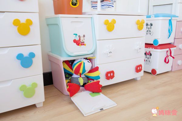 日本 IRIS OHYAMA - 迪士尼系列上掀式收納箱 FLP-S-粉