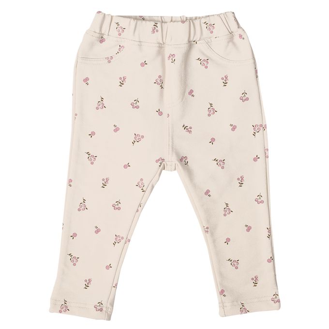 akachan honpo - 10分長經典褲-毛圈內裡 一般合身款-象牙白色