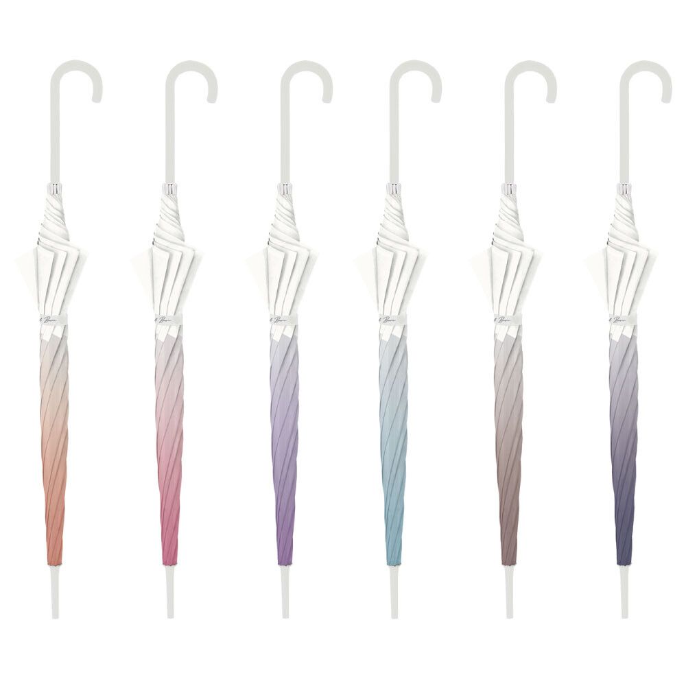 日本中谷 - [日雜推薦] 空氣感漸層透明傘/雨傘-簡約黑 (傘骨60cm)