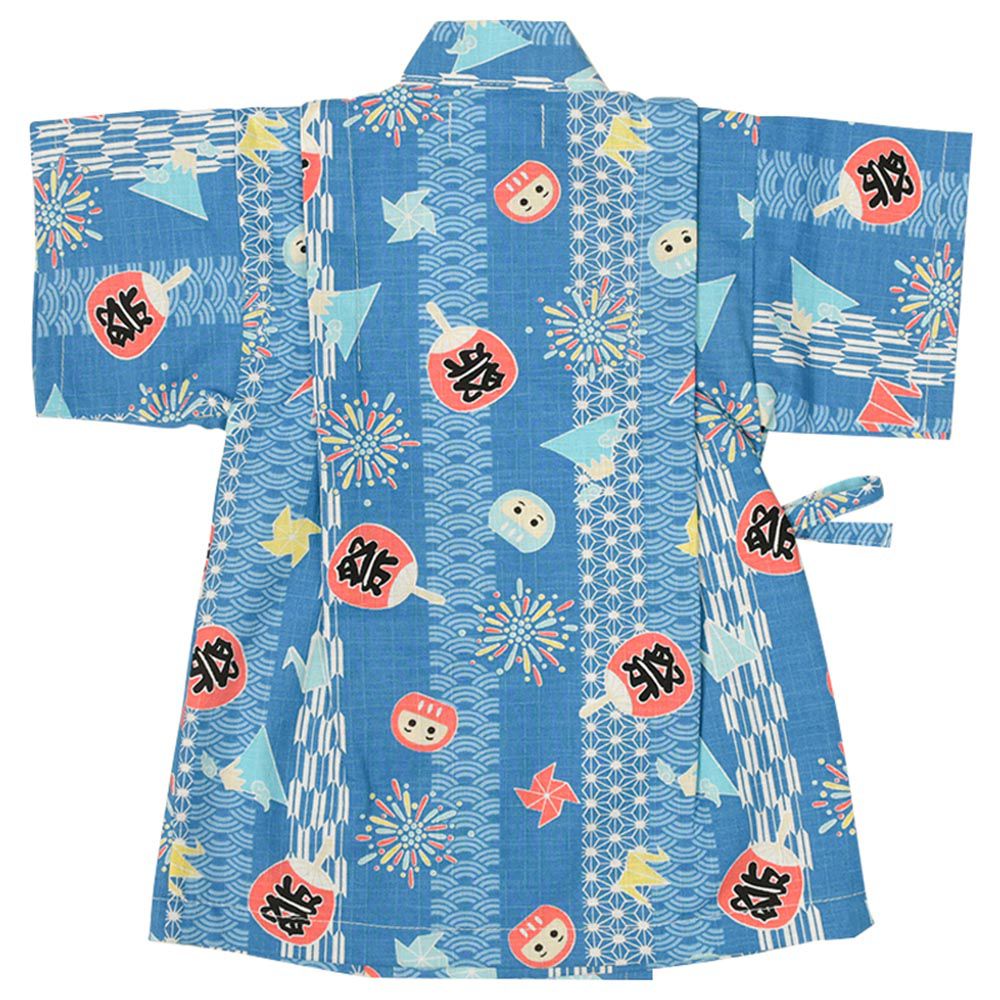 幼兒兩件式甚平-不倒翁-深藍色