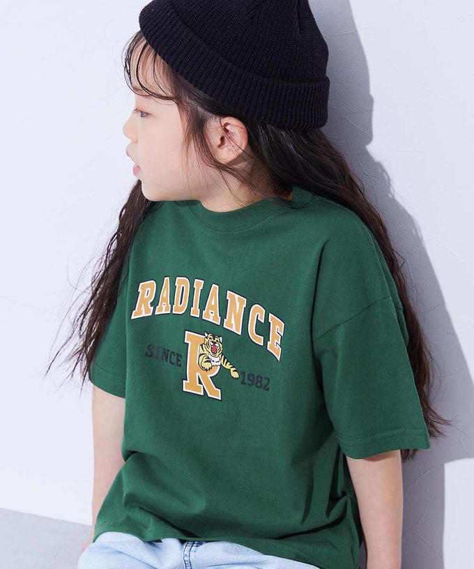 日本 devirock - 100%棉 定番印花寬版短袖上衣-方框LOGO-墨灰