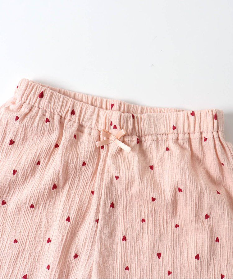 日本 apres les cours - 楊柳天竺棉夢幻感成套短袖家居服-小花-象牙白