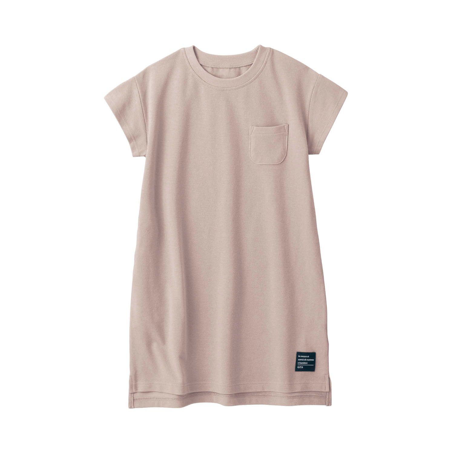 日本千趣會 - GITA 圓領舒適短袖洋裝-薰衣草