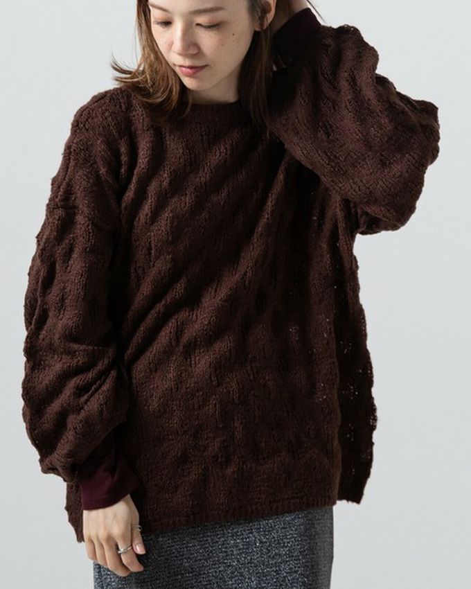 日本 gleam - 柔軟微透蓬鬆馬海毛針織上衣-寶貝藍