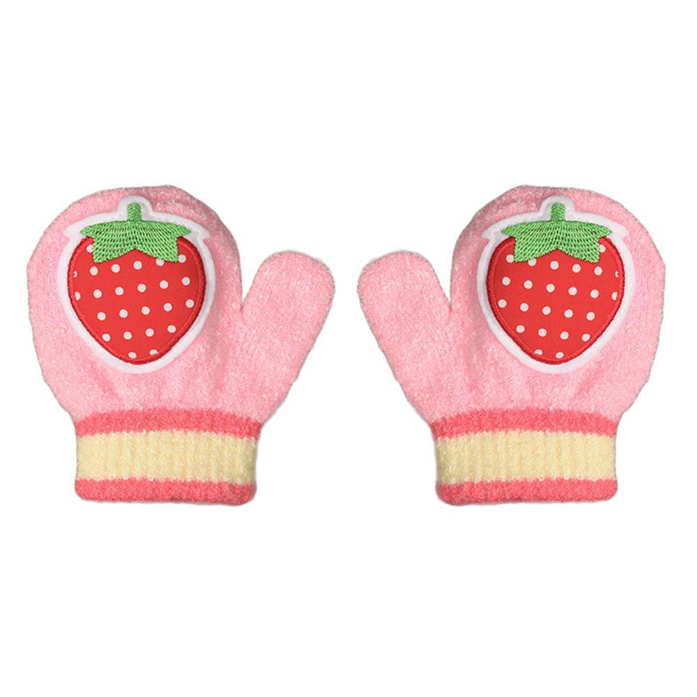 akachan honpo - 手套  啾笛聲-草莓-粉紅色 (100cm)