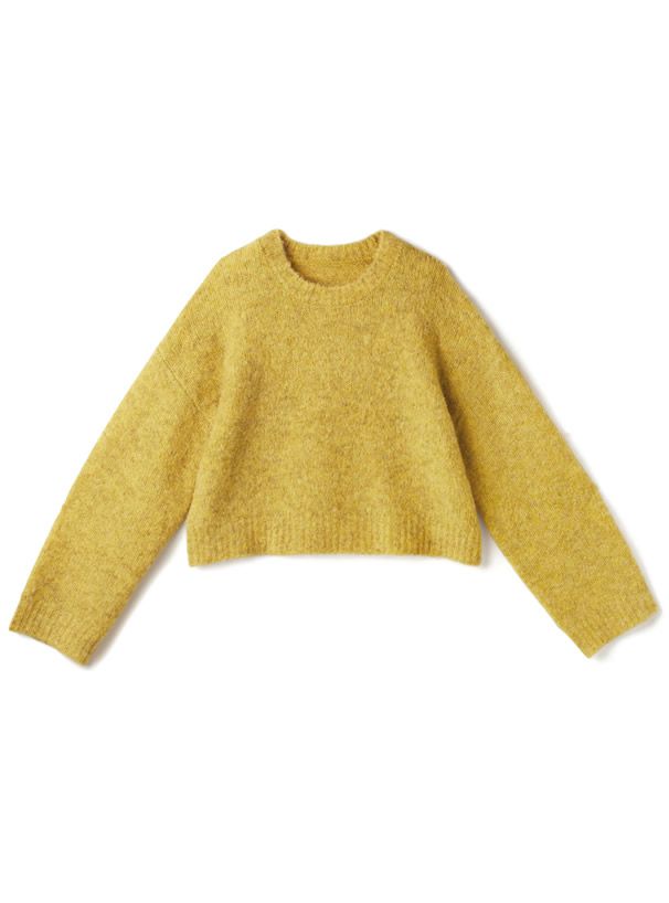 日本 GRL - 羊毛混柔軟短版毛衣-葡萄紫 (F)