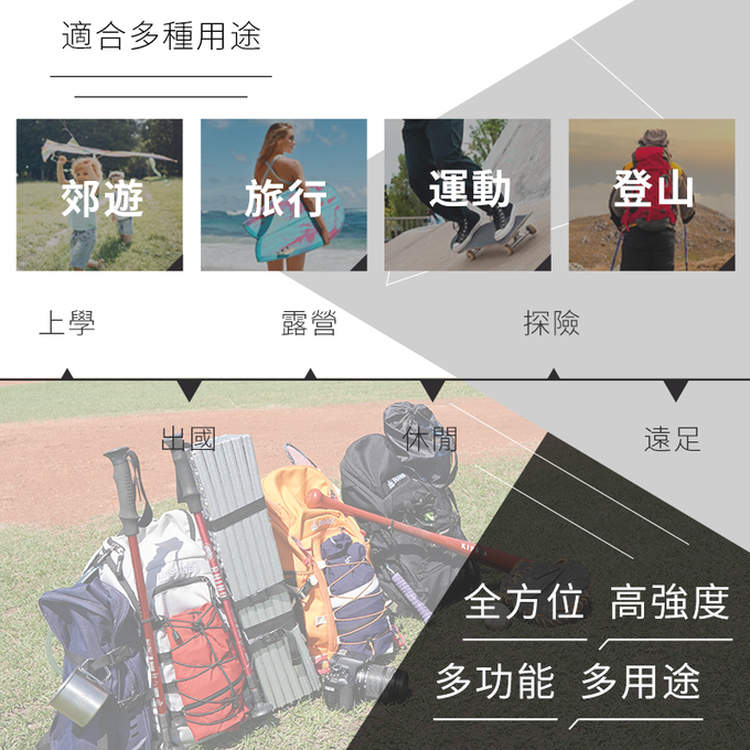 SHANER - 28L萬用機能山人包 (灰色)