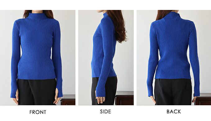 日本 BLUE EAST - 小立領坑條針織上衣-果實紅