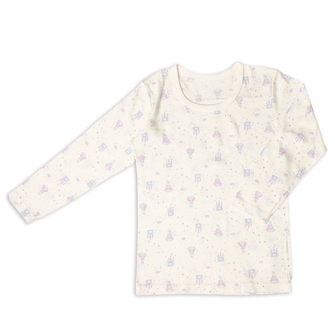 akachan honpo - 長袖圓領速乾上衣-2件組 公主-紫色