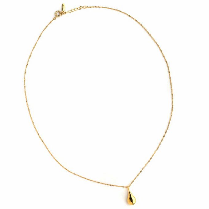 日本 Melody Accessory - 日本製 迷人圓潤水滴吊飾項鍊-金