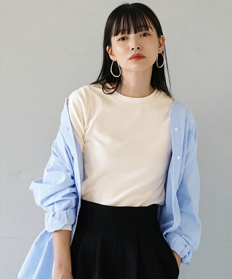 日本 zootie - 舒膚羅紋彈性刷毛薄長袖上衣-圓領-祖母綠