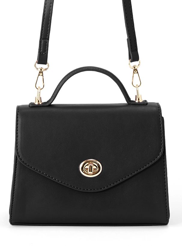 日本 GRL - 2WAY梯形金旋釦手提包/側背包-薰衣草