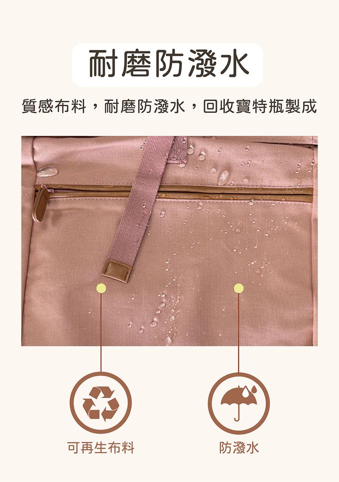 荷蘭 FRESK - 北歐風設計輕量後背包-乾燥玫瑰粉