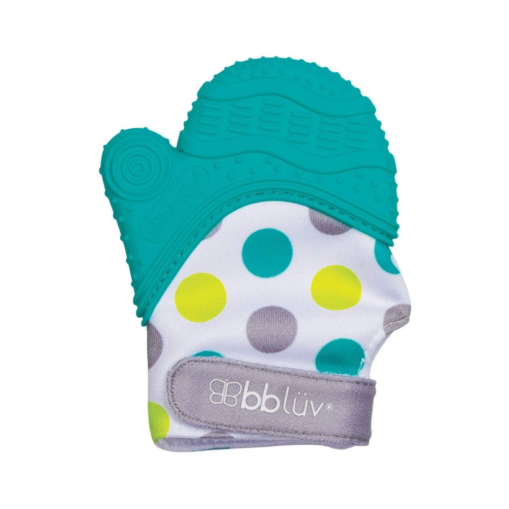 加拿大bbluv - 啃咬樂手套 俏皮藍｜固齒、磨牙、感官玩具 (附隨行袋)-俏皮藍