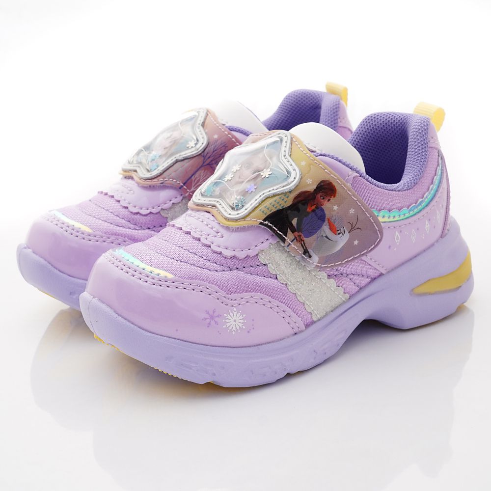 Moonstar日本月星 - 冰雪奇緣電燈鞋(中小童)-機能運動鞋-紫