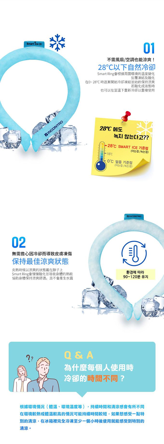 Smart Ring - 智慧涼感環-雛菊-M