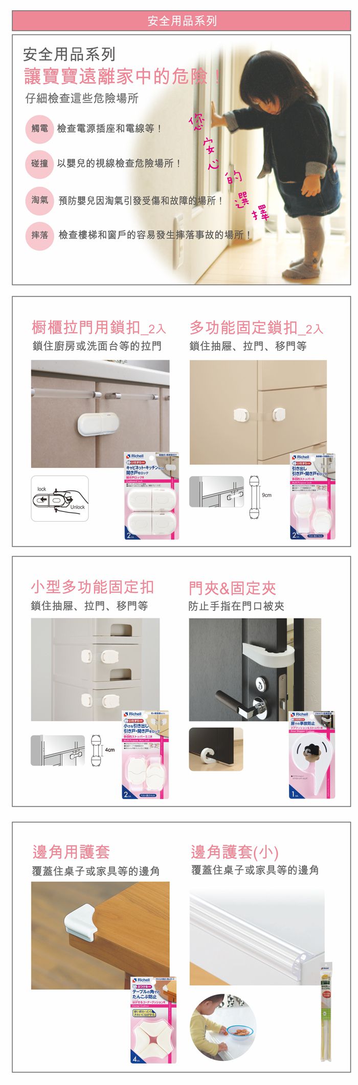 日本 Richell 利其爾 - 邊角用護套_4入(981856)