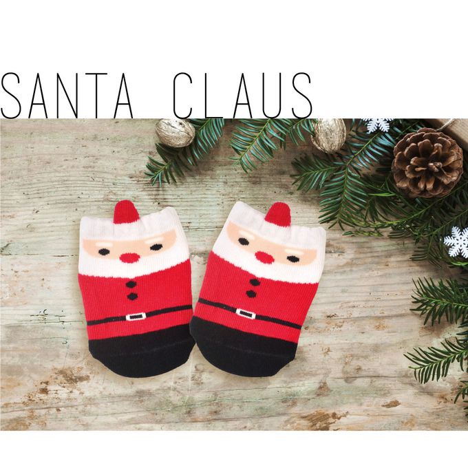 貝柔 Peilou - 聖誕節止滑寶寶襪(3入組) (9-12cm)