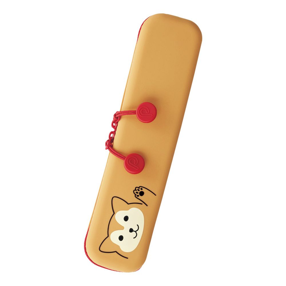 日本文具 LIHIT - 方形收納包/收納袋(附拉鍊)-柴犬 (20x2.8x4.8cm)
