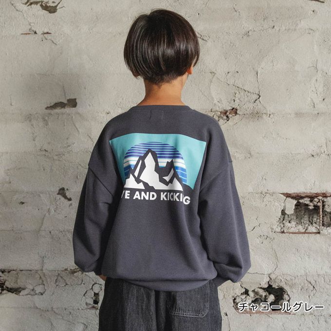 日本 BRANSHES - 百搭印花縮口長袖上衣-HEAD OVER BOOTS-紫