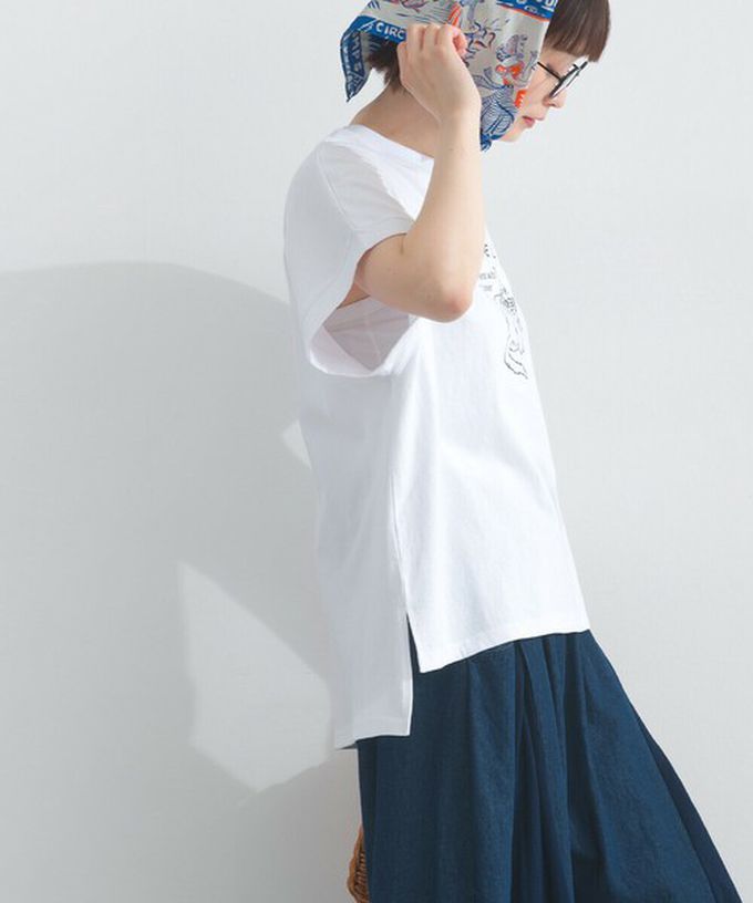 日本 Lupilien - 16OE天竺棉 貓咪印花短袖上衣-炭灰