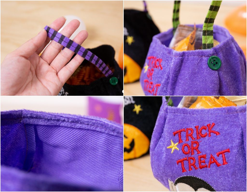 萬聖搗蛋糖果袋-吸血鬼-紫色 (26x11cm)