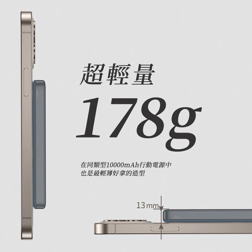 SNOOPY 20W PD超薄磁吸無線快充行動電源 10000mAh-浮雕微笑-鈦色