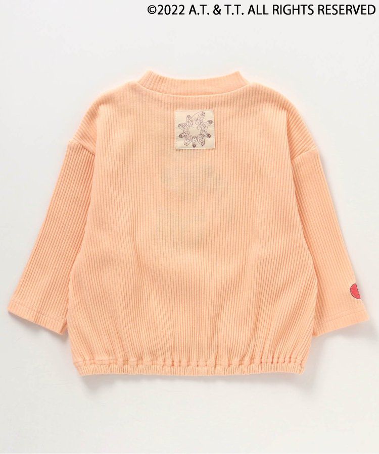日本 apres les cours - 泡泡先生聯名 刺繡圖案羅紋上衣-勝利-青綠