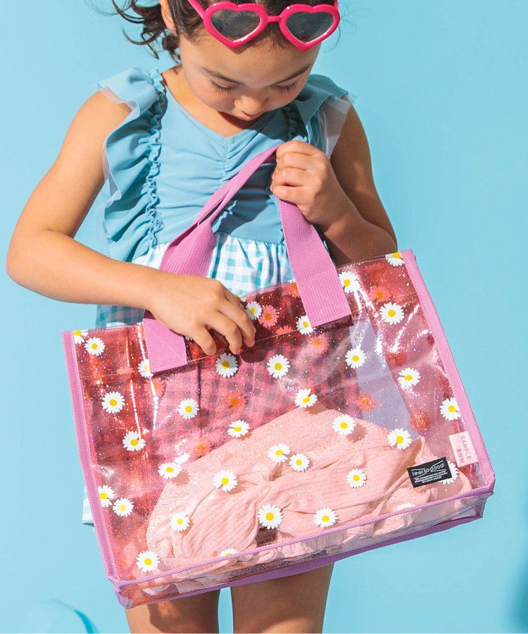 日本 BREEZE - 防水PVC手提袋/游泳包-海洋生物-水藍 (26x35x12.5cm)