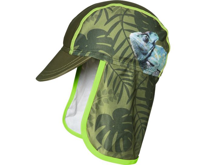 德國Playshoes - 抗UV防曬水陸兩用遮頸帽-變色龍