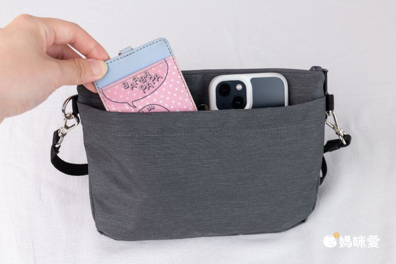 日本 KEYUCA - [撥水加工] 休閒輕量隨身側背包-氣質米 (21x5x16cm)