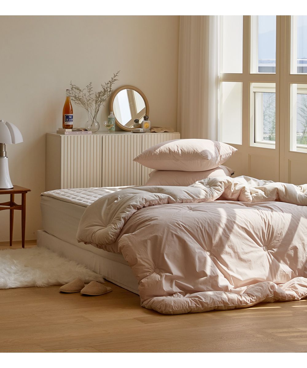 韓國 Maatila - 高密度60支棉舒柔超細纖維棉被(冬被)-草莓拿鐵