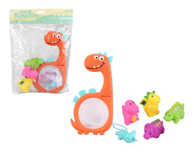 樂彩森林 - 撈魚遊戲組-恐龍撈網5入組-顏色隨機