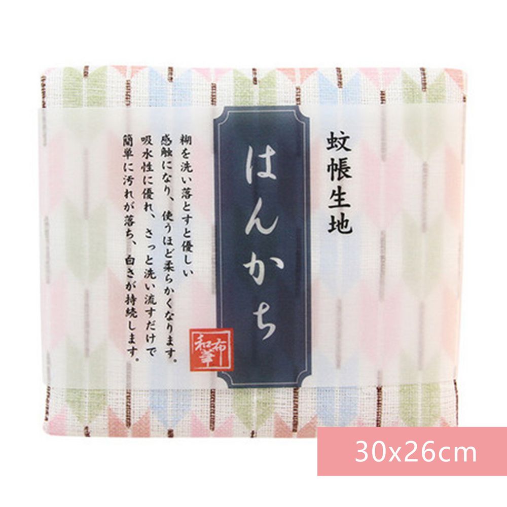 日本代購 - 【和布華】日本製奈良五重紗 手帕-箭羽 (30x26cm)