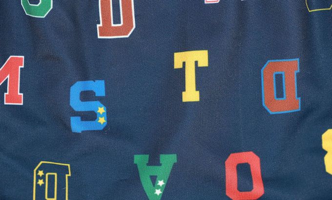 韓國 Ppippilong - 涼爽透氣彈力四角褲(男寶)-繽紛字母-海軍藍