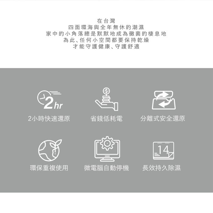 Jway - 綠能無線除濕器2小時極速還原-JY-DH322