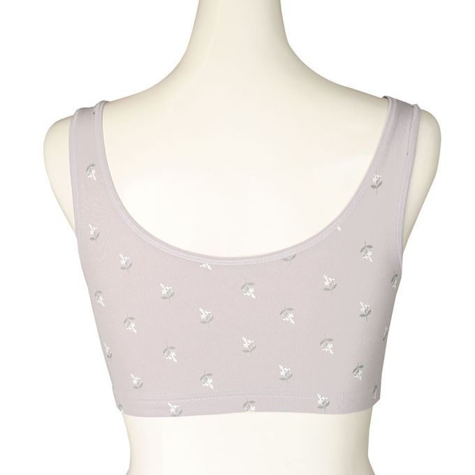 akachan honpo - 半截式內衣-前開式小花-紫色