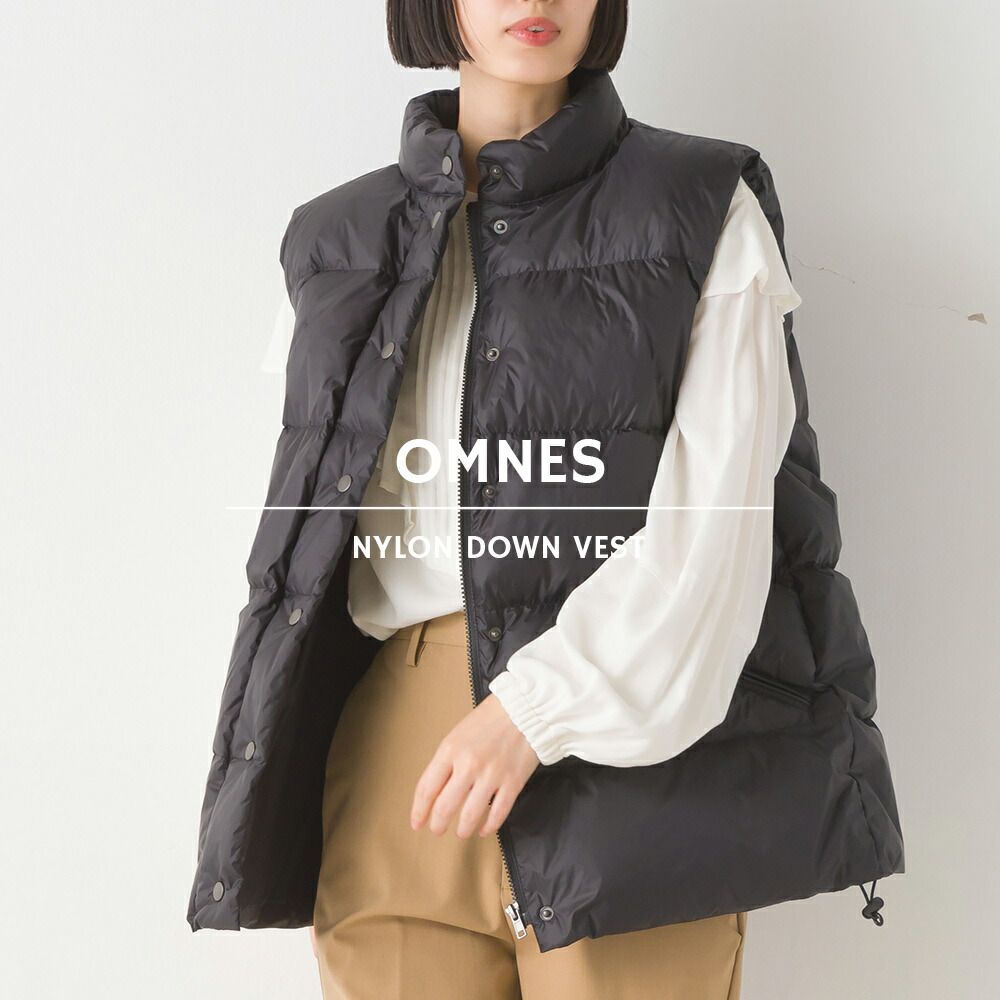 日本 OMNES - 90%羽絨輕量保暖背心-黑