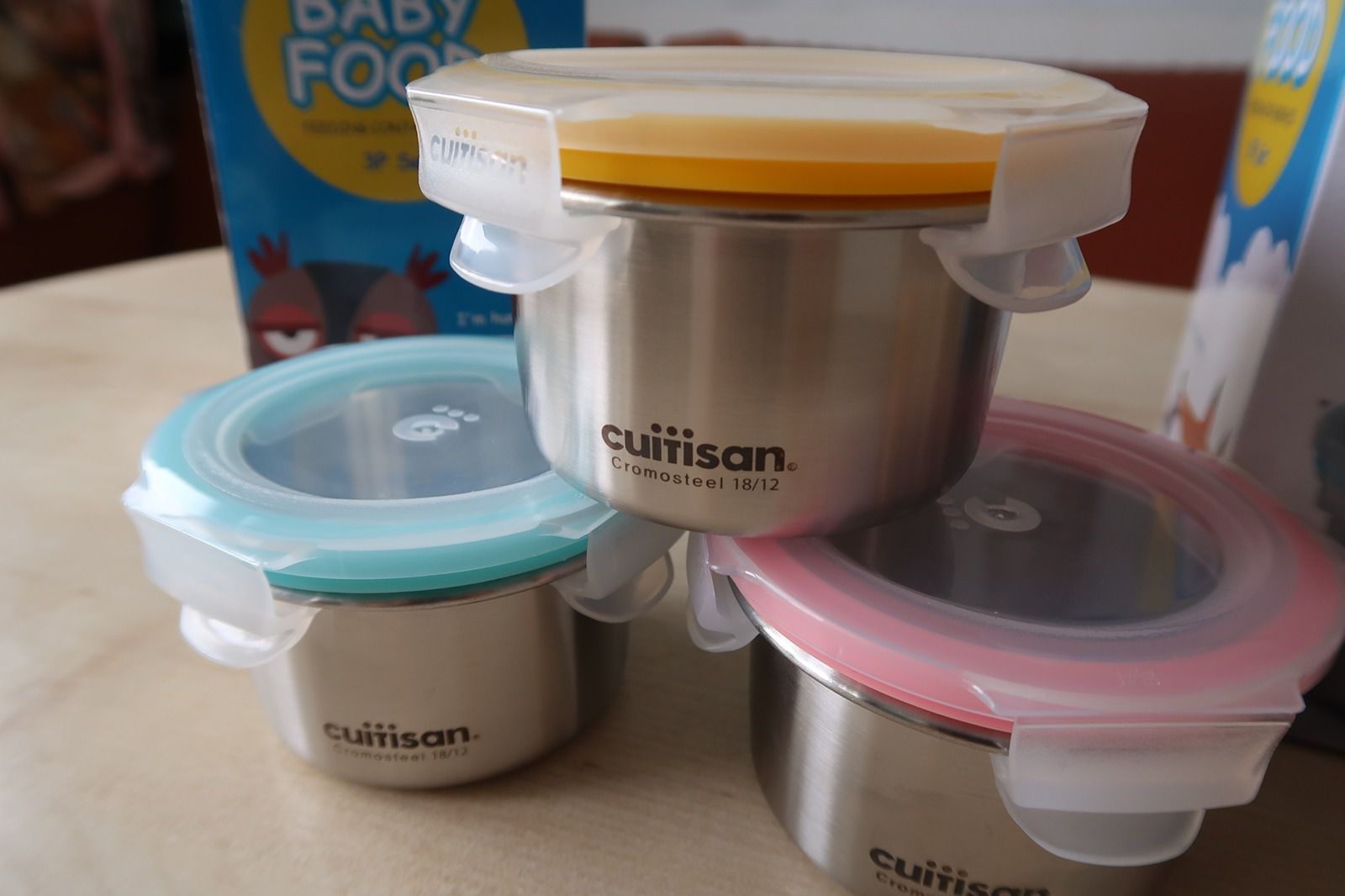 分隔不混味！韓國 Cuitisan 酷藝師保鮮盒 可微波的不銹鋼！