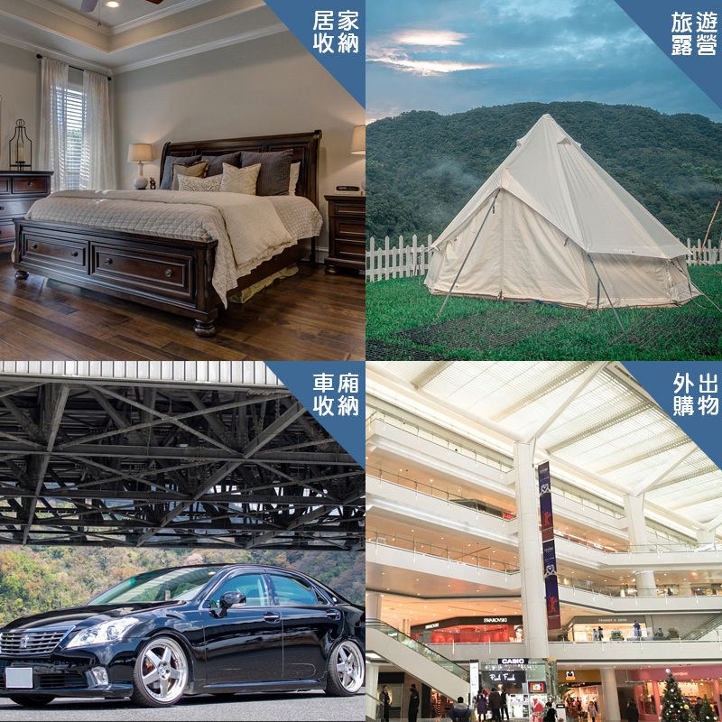 英國 Rex London - 衣物/棉被超大多功能防水環保收納袋/萬用袋-藍花朵朵