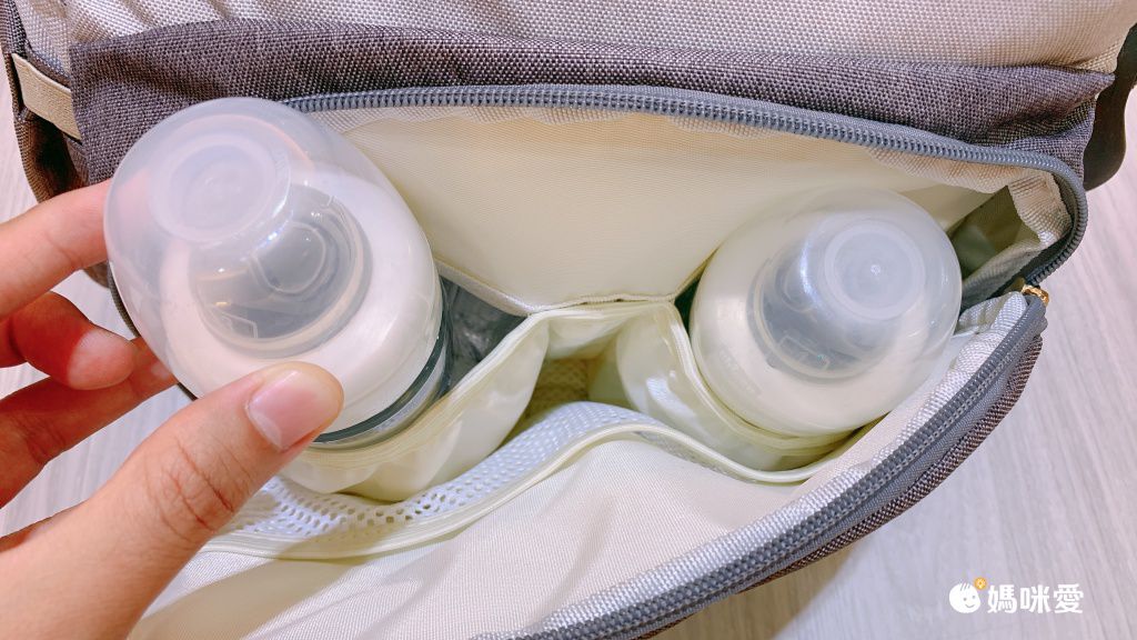 大容量乾濕分離媽媽包/後背包-拼色款-粉+灰 (26x20x43cm)