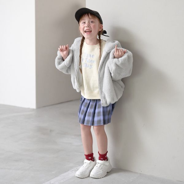 日本 Lycee mine - 泰迪熊蓬鬆感連帽外套-卡其米