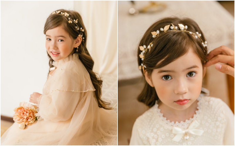 韓國 Coco Ribbon - 金葉子髮圈