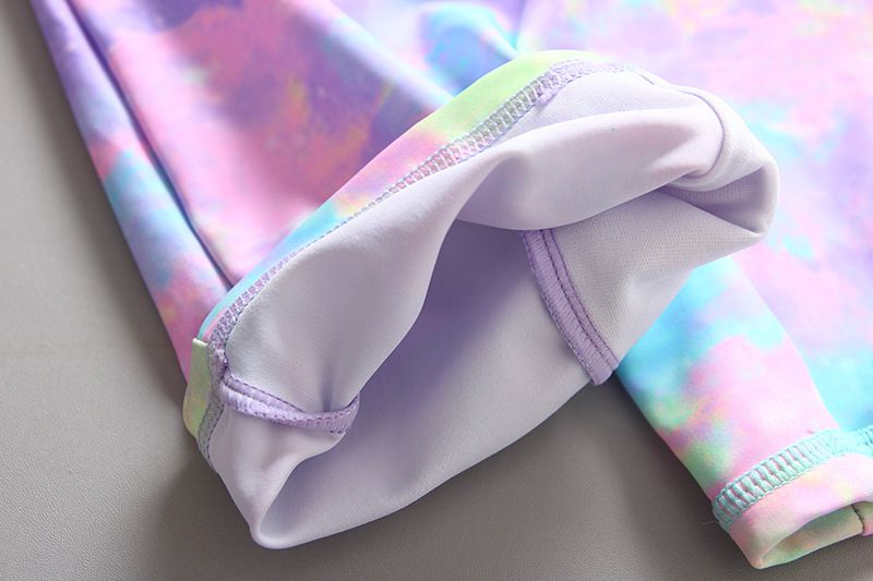 女寶防曬長袖連身泳裝套裝(附帽子)-萌萌獨角獸-紫色