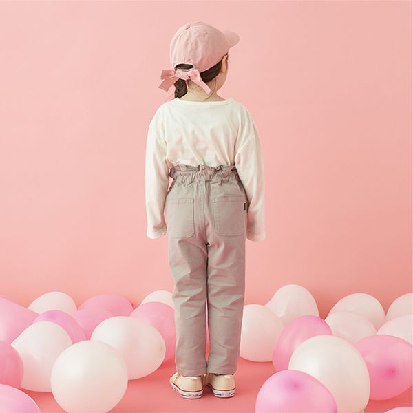 日本 Lycee mine - 俏麗皺摺錐形彈力長褲-黑