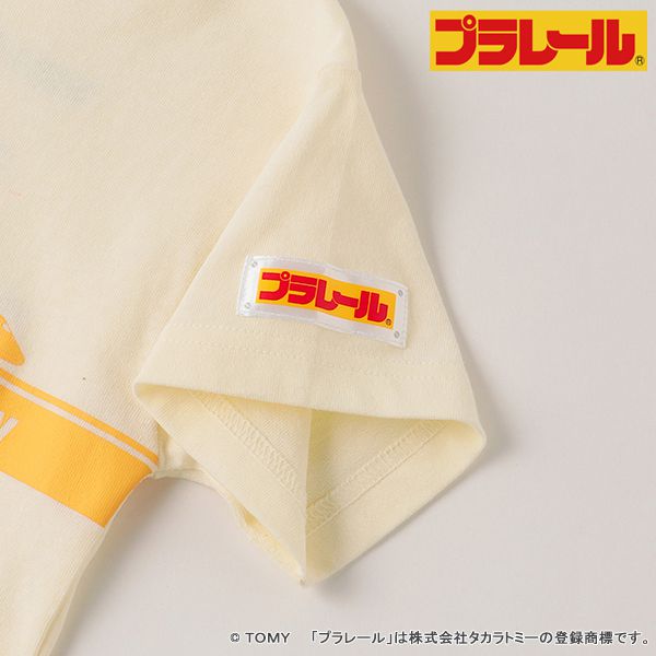 日本 petit main - 鐵道王國聯名 印花短袖上衣-JR電車-黃