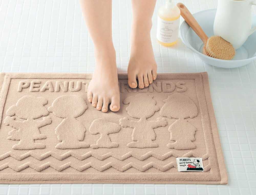 日本千趣會 - mini labo 去泥污腳踏墊-法蘭西花朵-藍綠