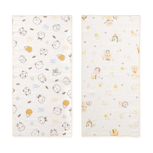 Chic a Bon 天絲紗布澡巾 25x50cm 2入 網路獨家(沐浴巾 拍嗝巾 紗布巾 口水巾)