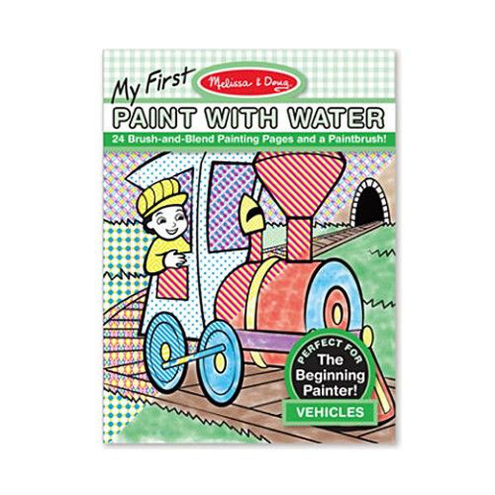 美國瑪莉莎 Melissa & Doug - 兒童水彩本-水彩-初學交通工具-24頁