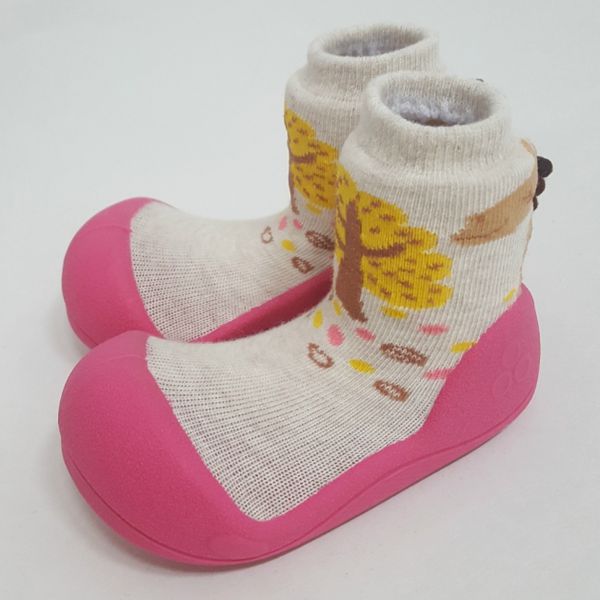 韓國 Attipas - 襪型學步鞋-長頸鹿森林